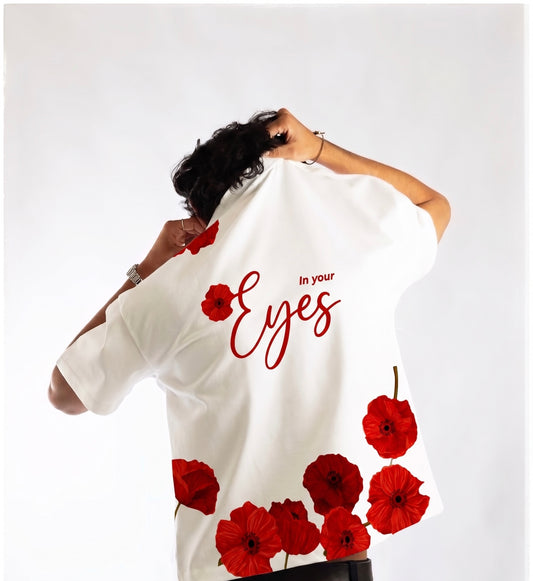 In Your Eyes White Oversized T-shirt