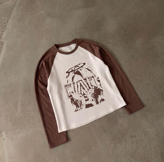 Delusion Brown Waffle tee