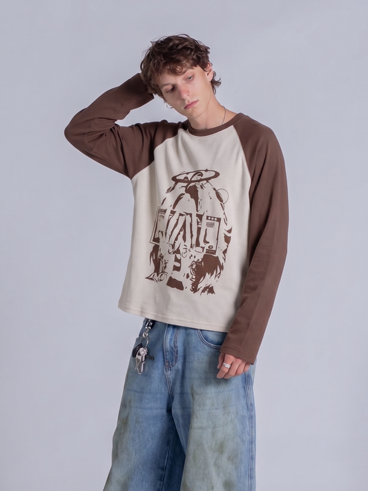 Delusion Brown Waffle tee