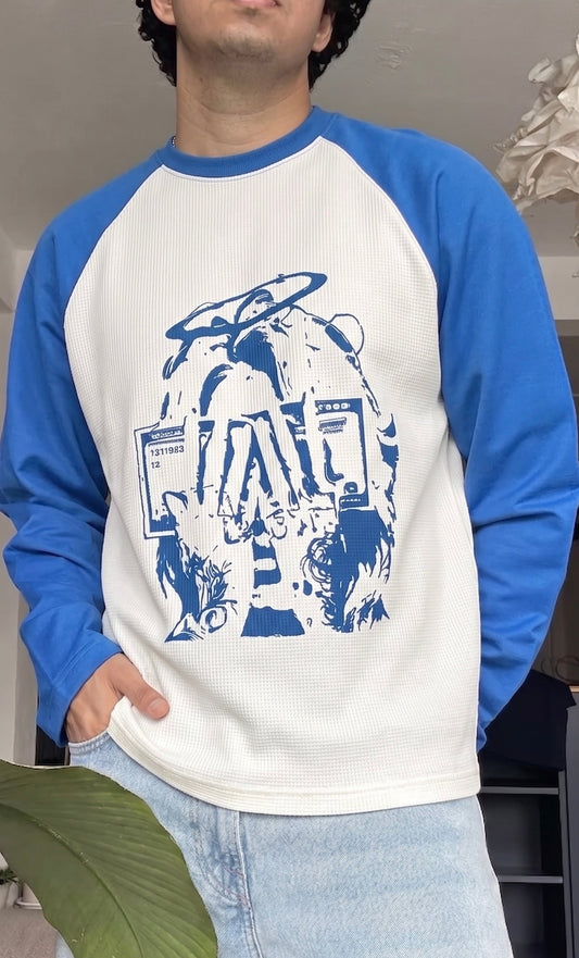 Delusion Blue waffle tee